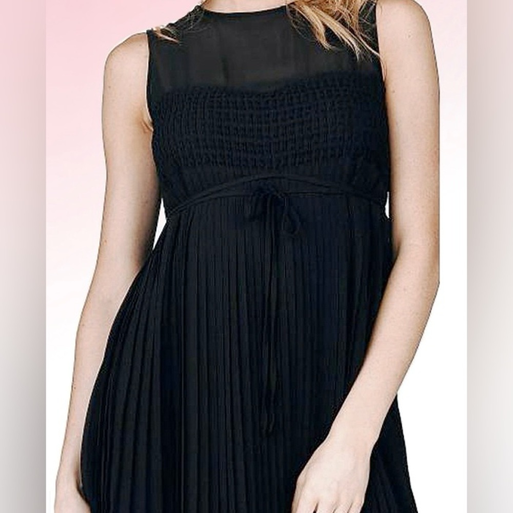 French Connection Black Sheer Top Mini Dress - Picture 3 of 9